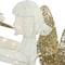 48" Silver & Gold Lighted Glittered Trumpeting Angel Outdoor Christmas Décor